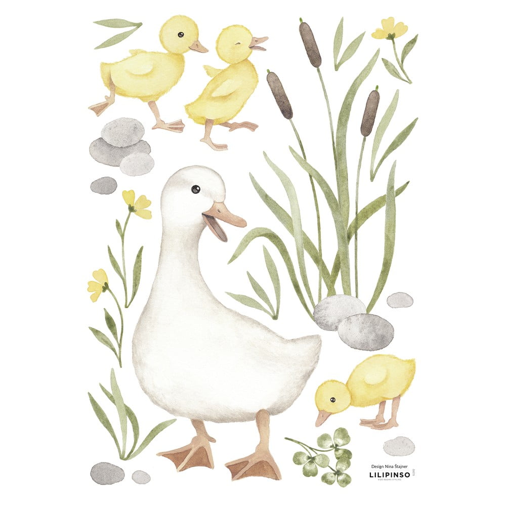 Matrica lap 30x42 cm Baby Ducks Mom – Lilipinso