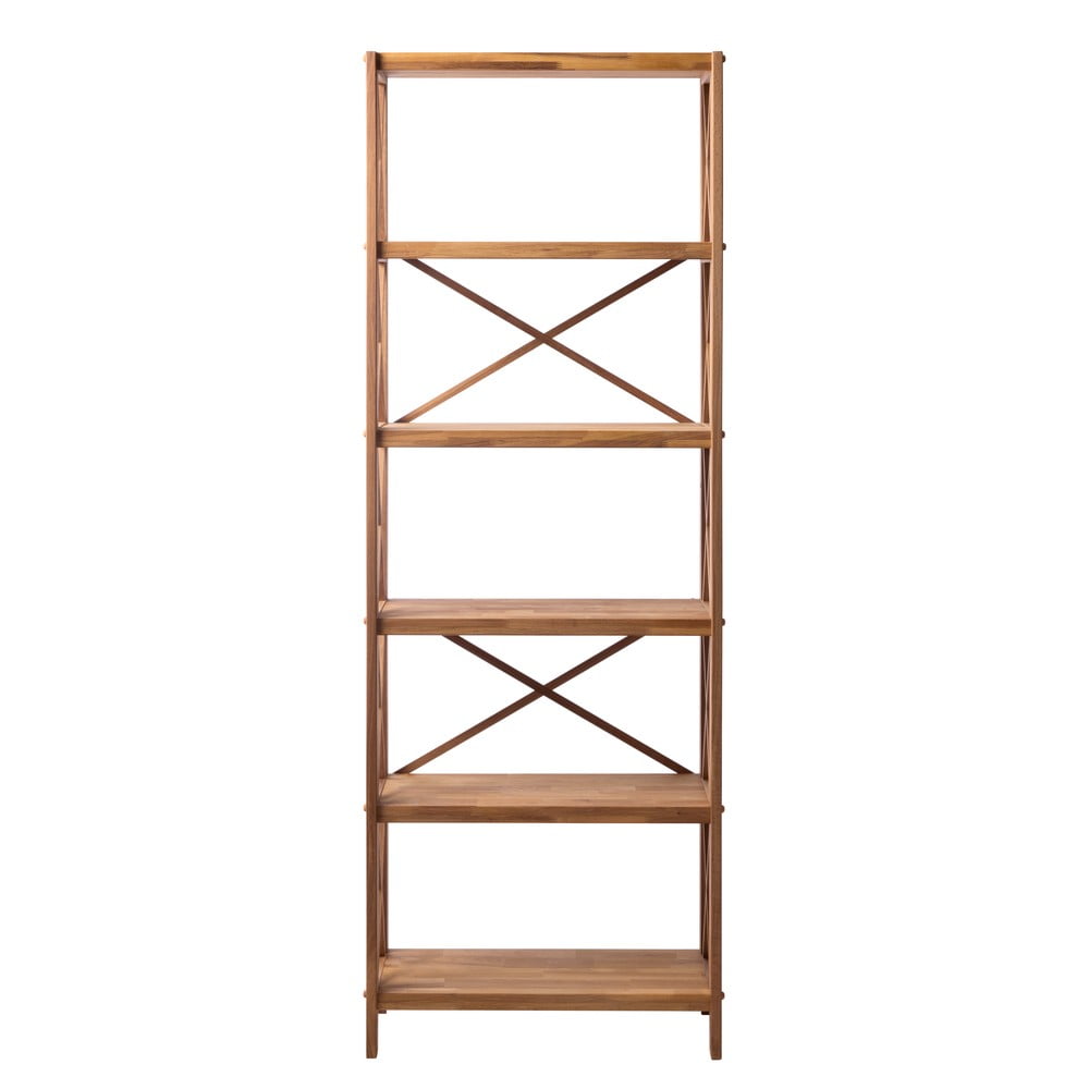 Natúr színű tölgyfa polcos állvány 70x198 cm X-Shelf – Unique Furniture