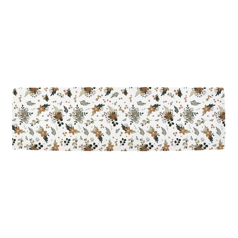 Pamut asztali futó karácsonyi mintával 40x140 cm Festive Flowers – Butter Kings