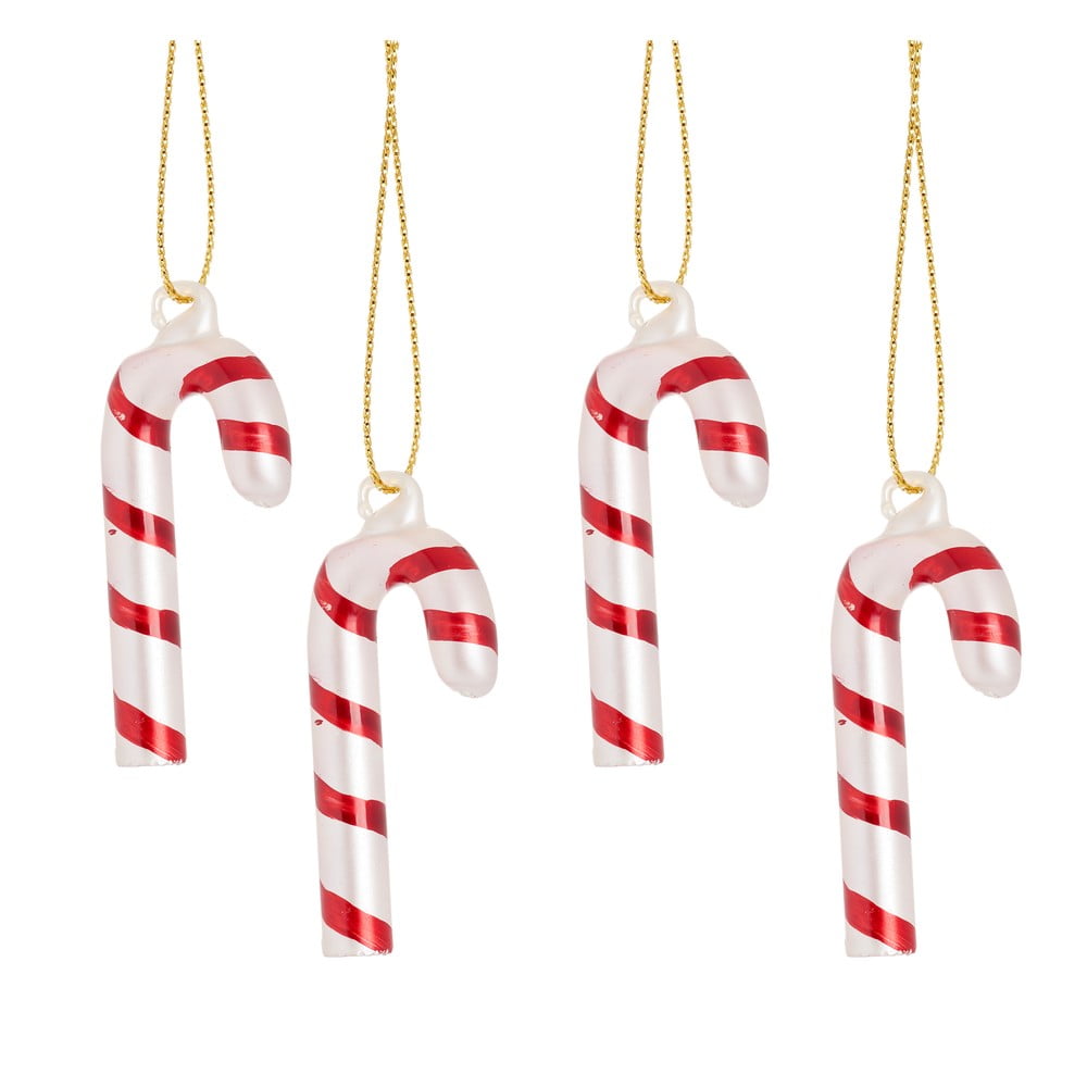 Üveg karácsonyfadísz készlet 4 db-os Candy Cane – Sass & Belle