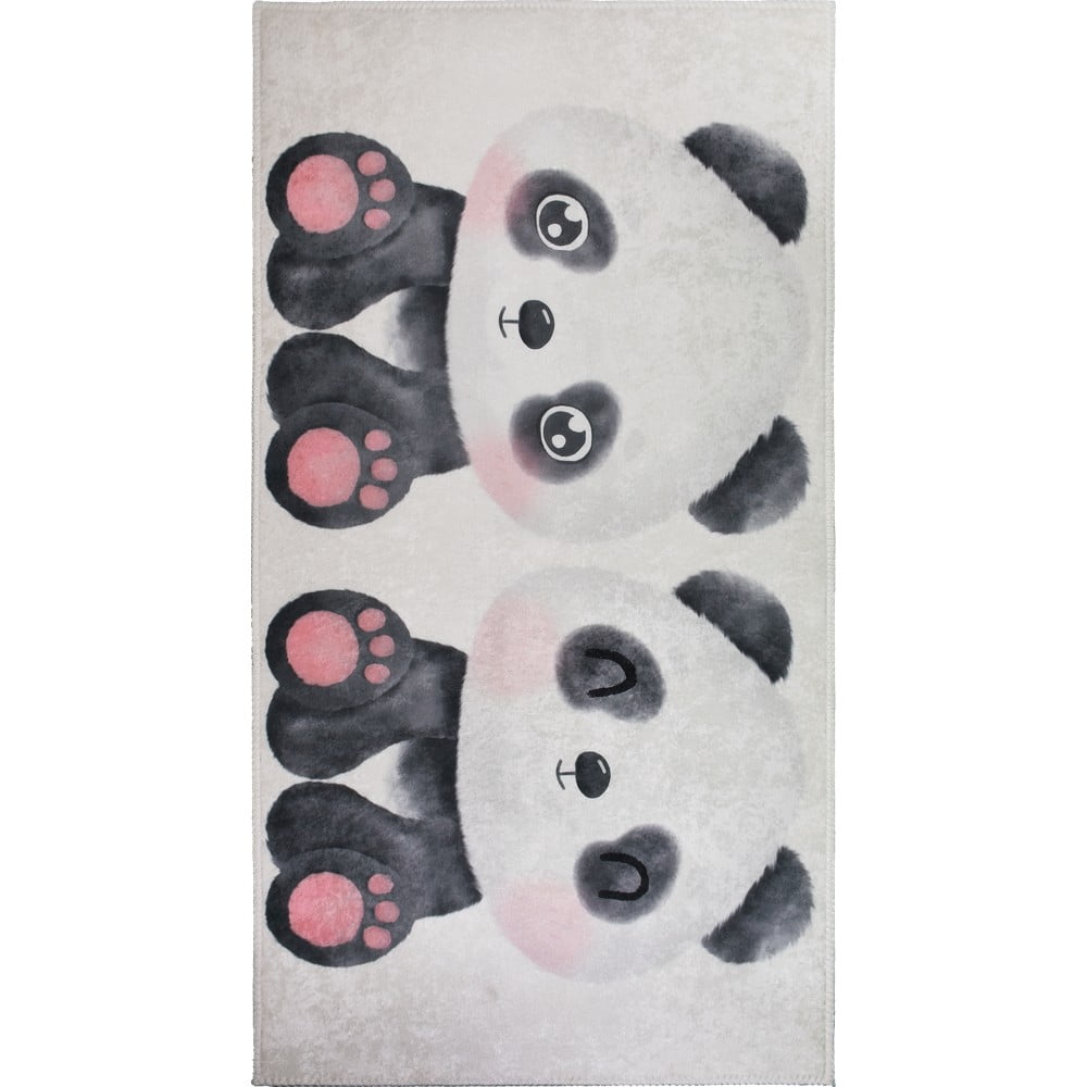 Fekete-fehér gyerek szőnyeg 160x230 cm Panda Friends – Vitaus