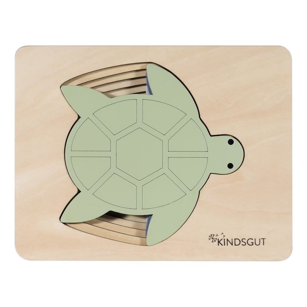 Fa formabeillesztős puzzle Turtle – Kindsgut