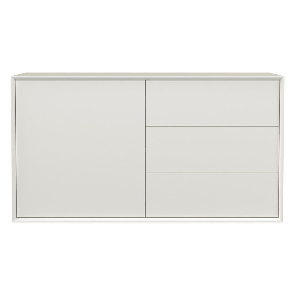 Fehér alacsony függő komód 113x61 cm Wall – Tenzo