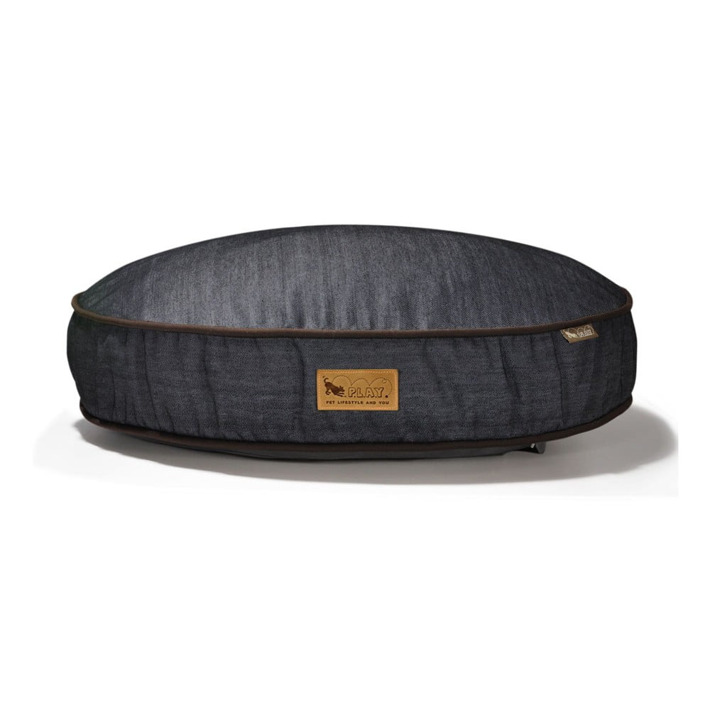 Sötétkék fekhely kutyáknak ø 105 cm Round Bed Denim Medieval Blue / Dark Chocolate L – P.L.A.Y.