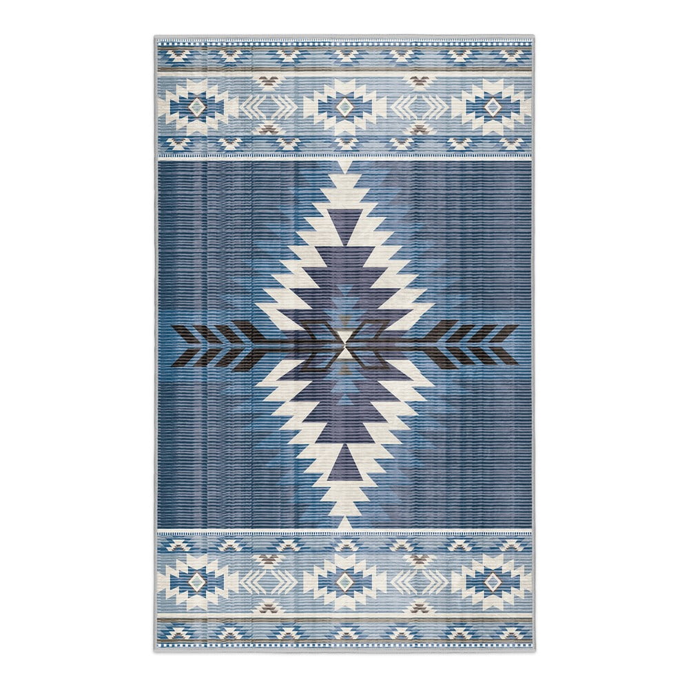 Kék mosható szőnyeg 80x150 cm Ethnic Geo – Mila Home