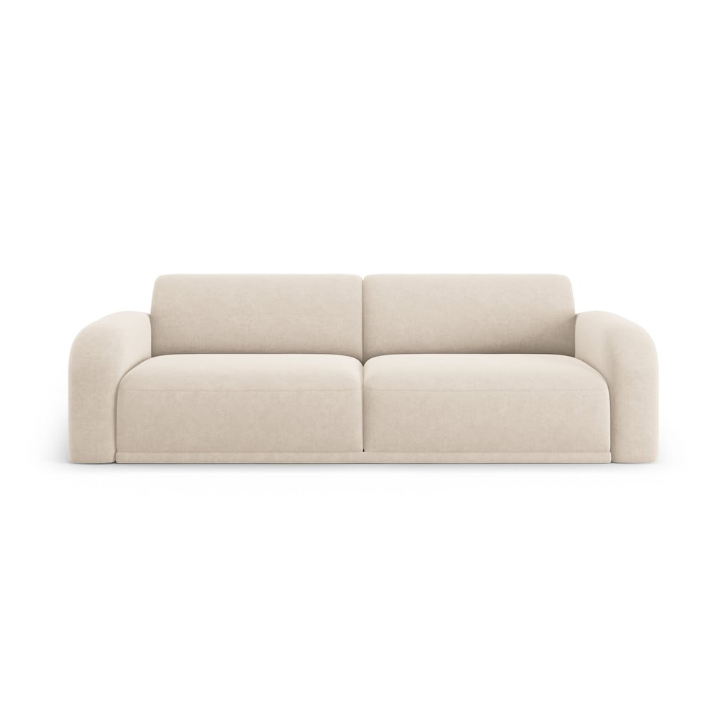 Bézs bársony kanapé 242 cm Erin – Micadoni Home