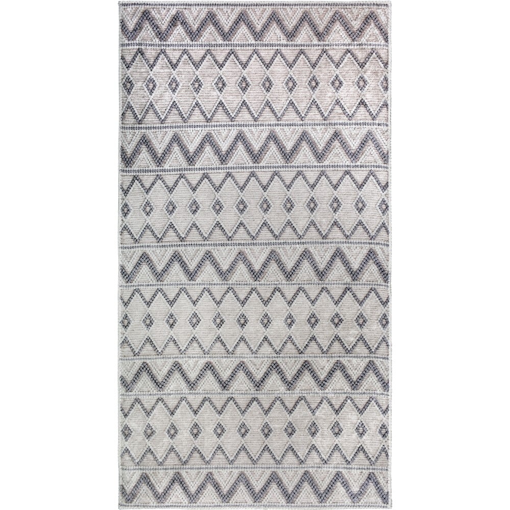 Szürke mosható futószőnyeg 80x200 cm Zig Zag – Vitaus